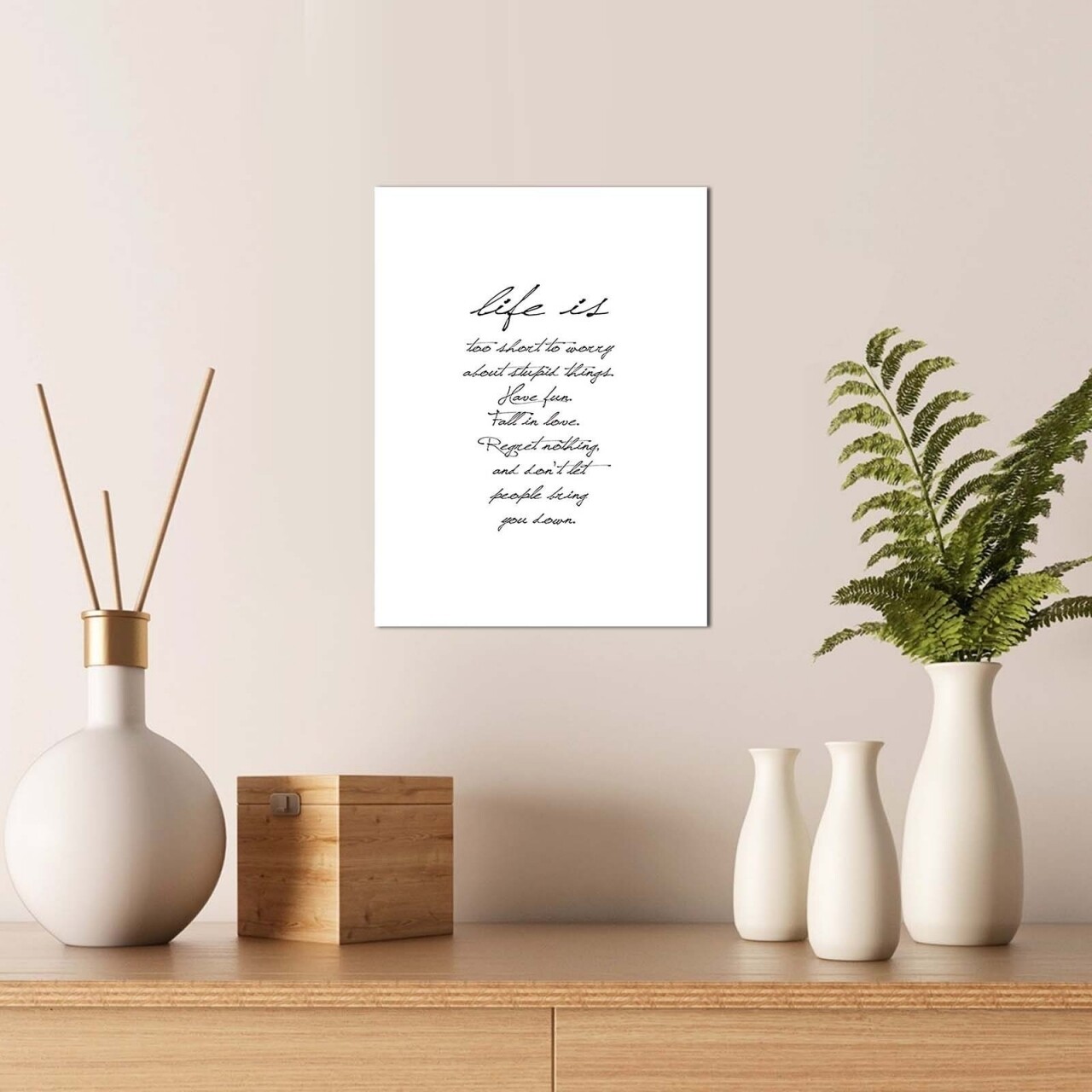 Tablou decorativ, Alpha Wall, Life Is, 30x40 cm - imagine 3